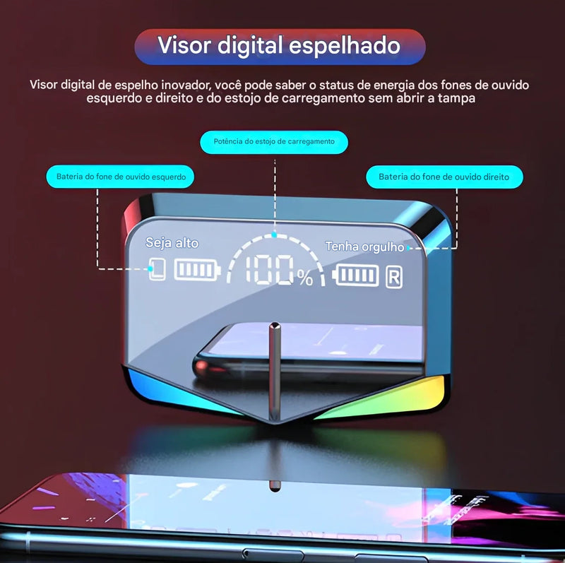 Fone M28 bluetooth com led