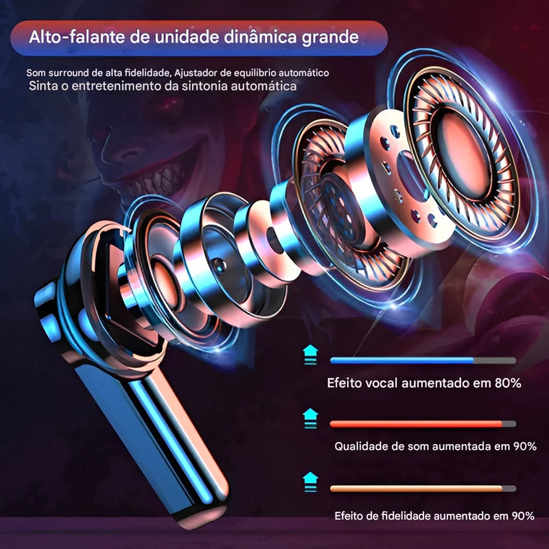 Fone M28 bluetooth com led